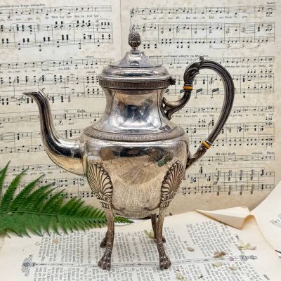 Кофейник 1,1 л на ножках UDNER серебрение Англия 