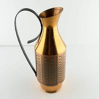 Большой медный кувшин ваза без лужения