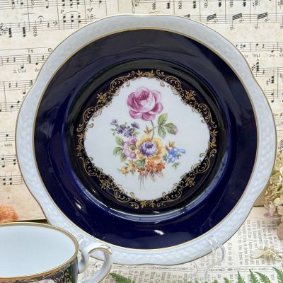 Чайное трио Volkstedter Pastorale Kobalt 200 мл Германия 