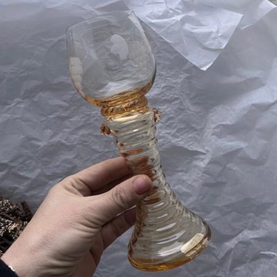 Бокал рёмер Виноград 180 мл янтарный хрусталь 