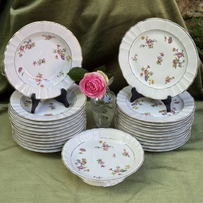Блюдо на ножке Limoges Bernardaut 24 см фарфор Франция