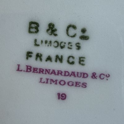 Блюдо на ножке Limoges Bernardaut 24 см фарфор Франция