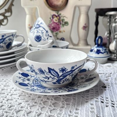 Бульонная пара Seltmann Weiden Синий лук 280 мл Германия 