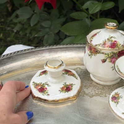 Подсвечник Royal Albert Old Country Roses 5 см фарфор Англия