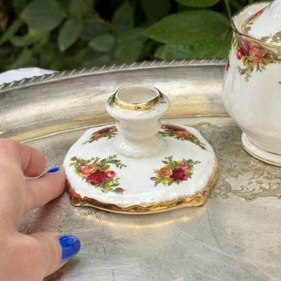 Подсвечник Royal Albert Old Country Roses 5 см фарфор Англия