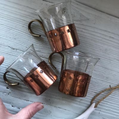 Стакан 100мл в медном подстаканнике