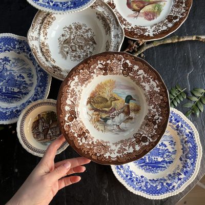 Тарелка глубокая 23 см The Royal Worcester Group Palissy Game Series Англия