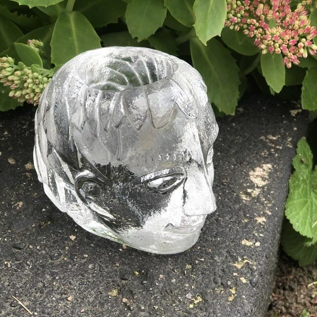 Подсвечники Голова мужчины 10 см хрусталь Швеция